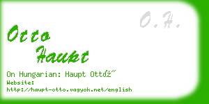 otto haupt business card